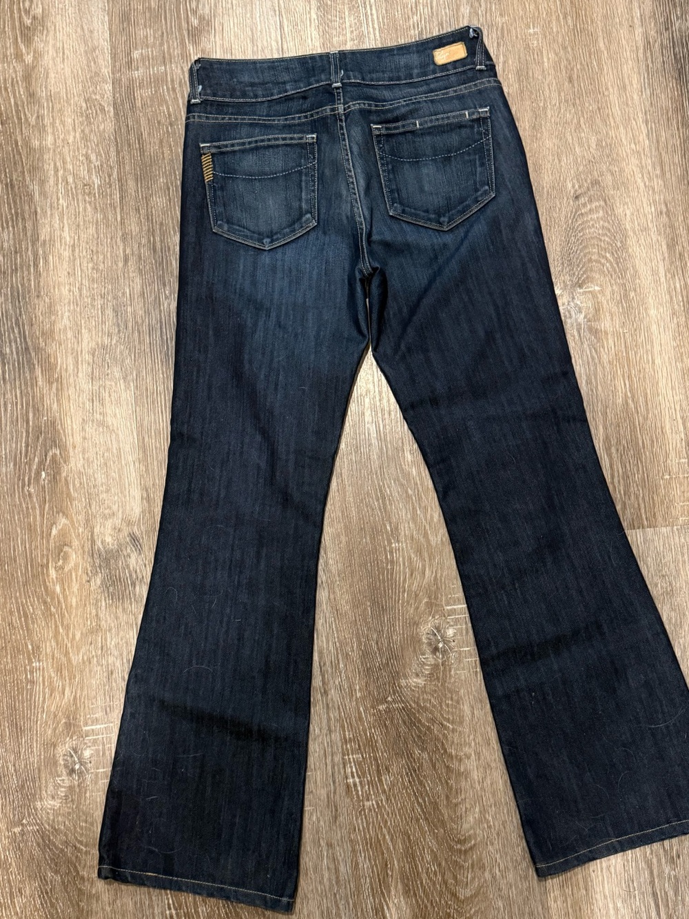 PAIGE Women's Dark Wash Flared Jeans - Dark Blue